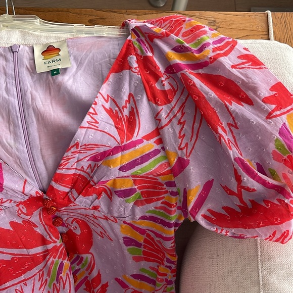 Farm Rio Lilac Color Birds Midi Size:M (NWOT) - Picture 7 of 11